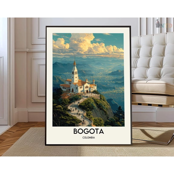 Bogota Colombia Skyline Poster, Unframed Paper Poster 8x10in