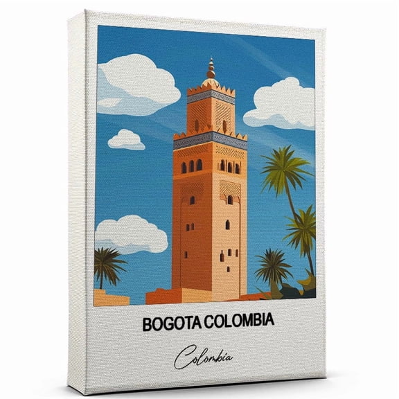 Bogota Colombia Travel Canvas Art – Stunning Travel Wall Print Colombia Canvas Inspired Artwork to Elevate Your Living Room or Office – Ready to Hang
