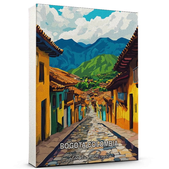 Bogota Colombia Travel Canvas Wall Art Colombia Bogota Canvas Travel-Inspired Scene That Brings Peace, Color, and Culture Into Your Space