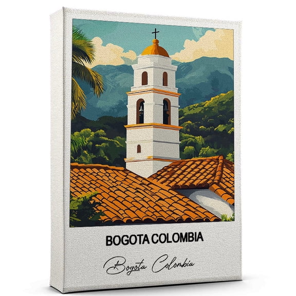 Bogota Colombia Travel Canvas Wall Art – Nature-Inspired Travel Decor with Scenic Views Bogota Colombia Canvas Wall Print – A Captivating Gift for Adventure Seekers