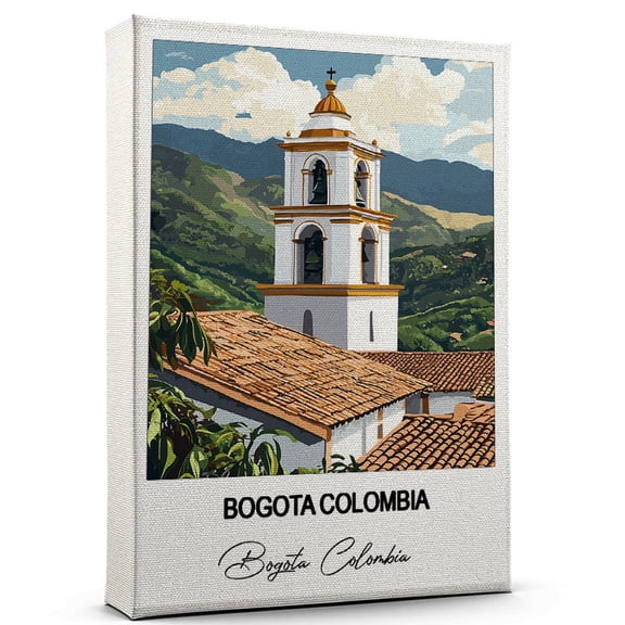 Bogota Colombia Travel Poster Canvas  Bogota Colombia Canvas  Unique Gift Idea for Home, Office, or Living Space