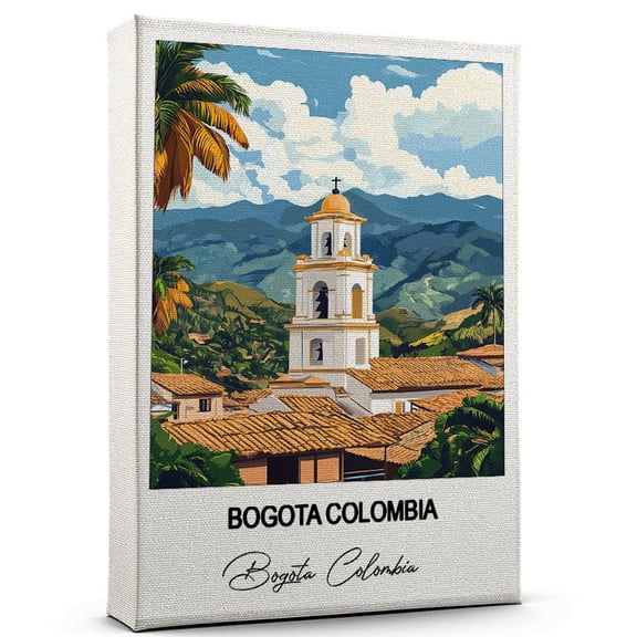 Bogota Colombia Travel Print on Canvas Bogota Colombia Canvas Great for Travel Enthusiasts, Perfect for Home & Office Decor