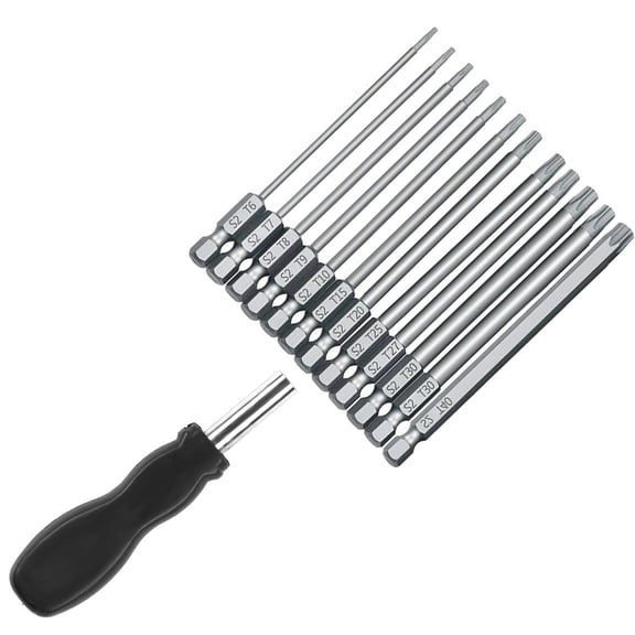 Bogrsely 100mm Hex Bits Driver Tamper Proof Security Drill Magnetic Bit Set Screwdriver