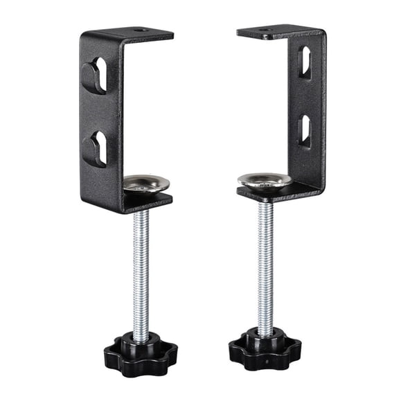 Bogrsely 2Pcs Desktop Base C Clamps Table Mount Clamps Desk C Clamps Iron Hardware Clamps For Workbench Studio Accessories