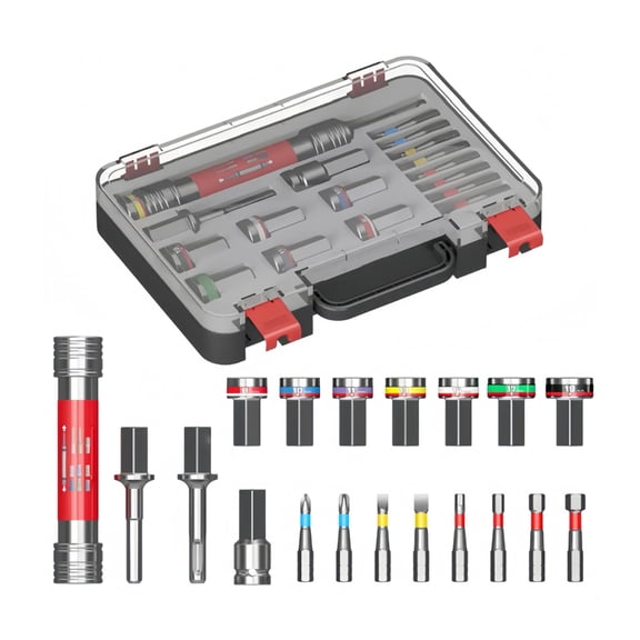 Bogrsely Impact Socket Set Kit Mechanic Tool Ratchet Wrench Car Repair Tool with Case