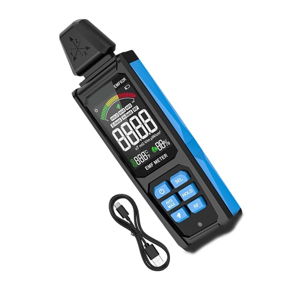 Bogrsely Portable Meter Lightweight Electromagnetic Field Tester for Easy Detection During Travel and Workplace Inspections