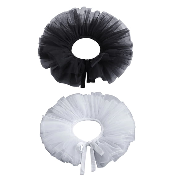Bogrsely Ruffled Pattern Neck Capes Retros Adjustable Choker Retros Styles Collar forC0sp1ayand Costume Accessories
