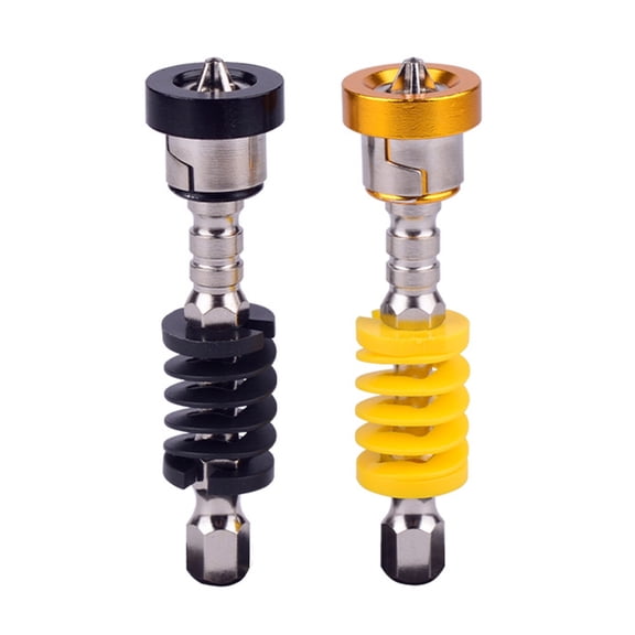 Bogrsely Set Of 2 Durability Metal Spring Loaded Screwdriver Bit for Cordless Drills