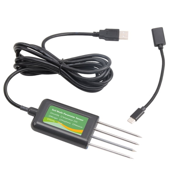 Bogrsely Soil Analysis Tester Tool USB Connection Real Time Data ExportC0rr0s10nProof Stainless Probe For Horticulture Farming