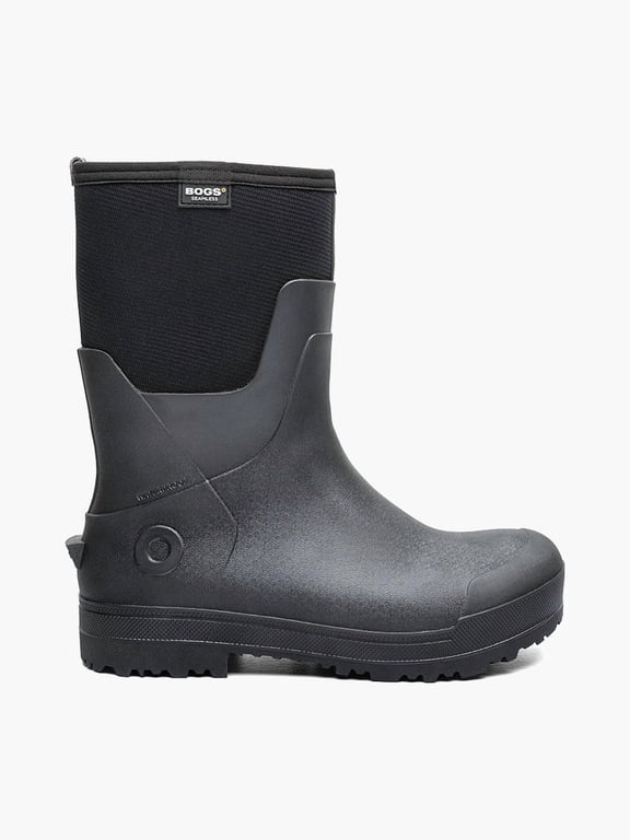 All Season Seamless Mid Men's Waterproof Boots, Black, 8 M