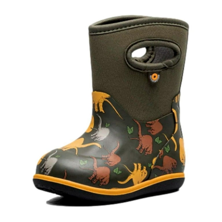 Bogs Outdoor Boots Boys Pull On Dino Printed Green Multi 72940I Walmart