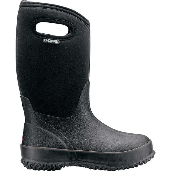Bogs Boots Boys Kids 10" Classic Handles Rubber WP Black 52065