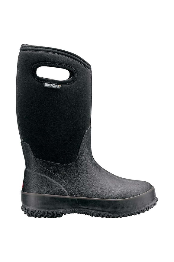 Boots Boys Kids 10" Classic Handles Rubber WP Black 52065