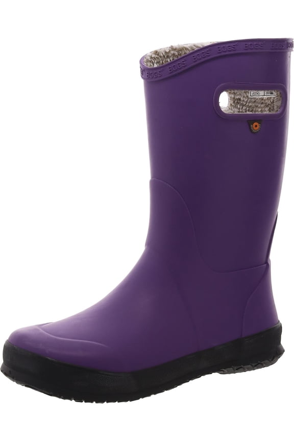 Girls RNBT Plush Big Kid Pull On Rain Boots