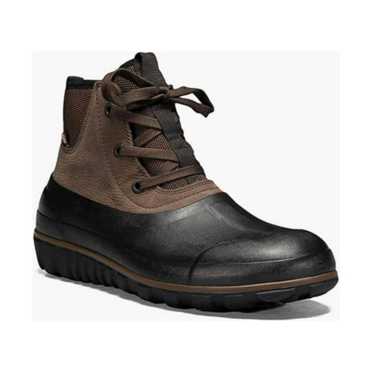 BOGS Men s Casual Lace Waterproof Leather Snow Boots Dark Brown 72620 201 DARK BROWN Walmart