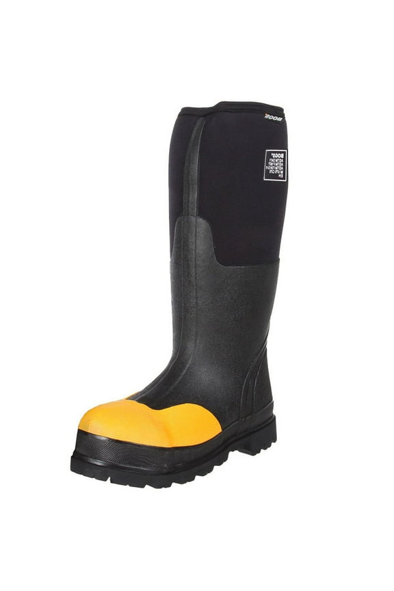 Men's Forge Steel Toe Waterproof Rubber Work Rain Boots * BLACK