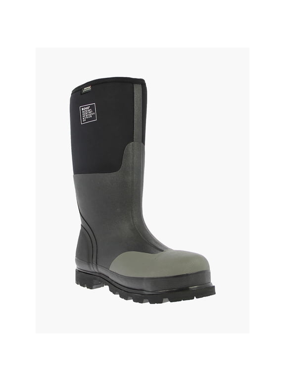 Men's Forge Steel Toe Waterproof Rubber Work Rain Boots * BLACK