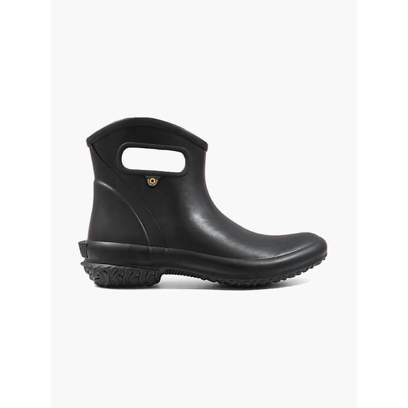 Bogs Footwear Patch Ankle Boot Solid Women's Waterproof Slip On Boots; Black; 8 M
