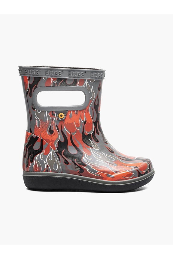Skipper II Fire Flame Kids Boots, Dark Grey Multi, 10 M Little Kid