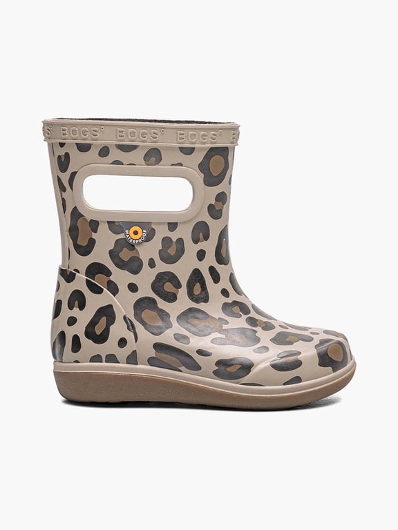 Skipper II Leopard Kids Boots, Taupe Multi, 7 M Little Kid