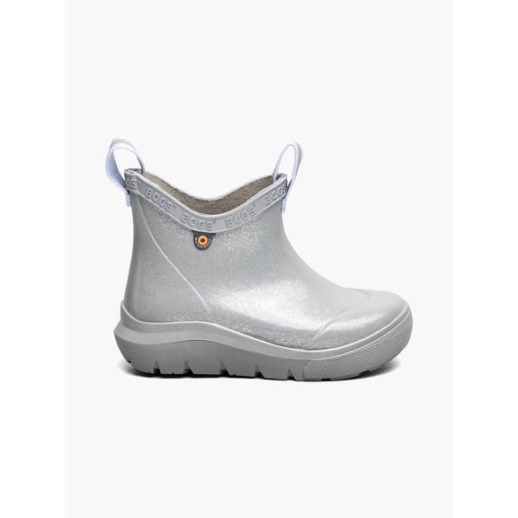 Bogs Skyline Rain Chelsea Glitter Kids Boots, Silver, 10 M Little Kid