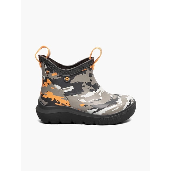 Bogs Skyline Rain Chelsea Pixel Camo Kids Boots, Tan Multi, 2 M Big Kid