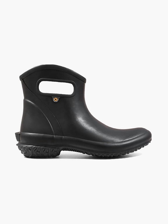 Footwear Patch Ankle Boot Solid Women's Waterproof Slip On Boots; Black; 6 M