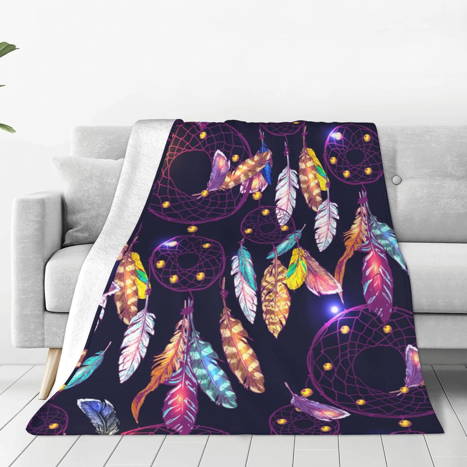 Bohe Style Dream Catcher Blanket for Couch Bed Throw Blanket, Aesthetic
