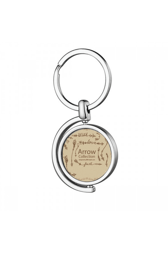 Bohe a wind Fashion Arrow Rotating Keychain Metal Keyring Holder