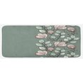 thumbnail image 1 of Bohem Kitchen Mat, Floral Theme Romantic Spring Flowers and Leaves Graphic Nature Pattern, Plush Decorative Kitchen Mat with Non Slip Backing, 47" X 19", Green Reseda Green, by Ambesonne, 1 of 1