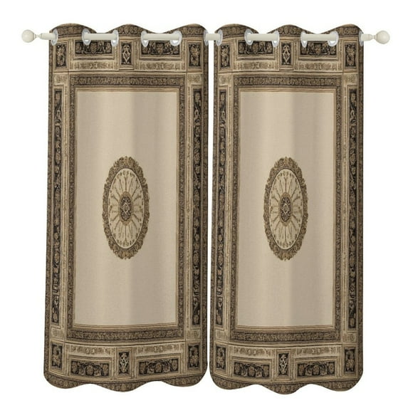 Bohemia 2 Panels Blackout Curtains for Bedroom Living Room Drapes Kitchen Room Window Blackout Curtain Grommet