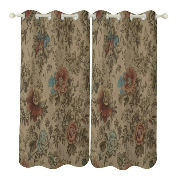 Bohemia 2 Panels Blackout Curtains for Bedroom Living Room Drapes Kitchen Room Window Blackout Curtain Grommet