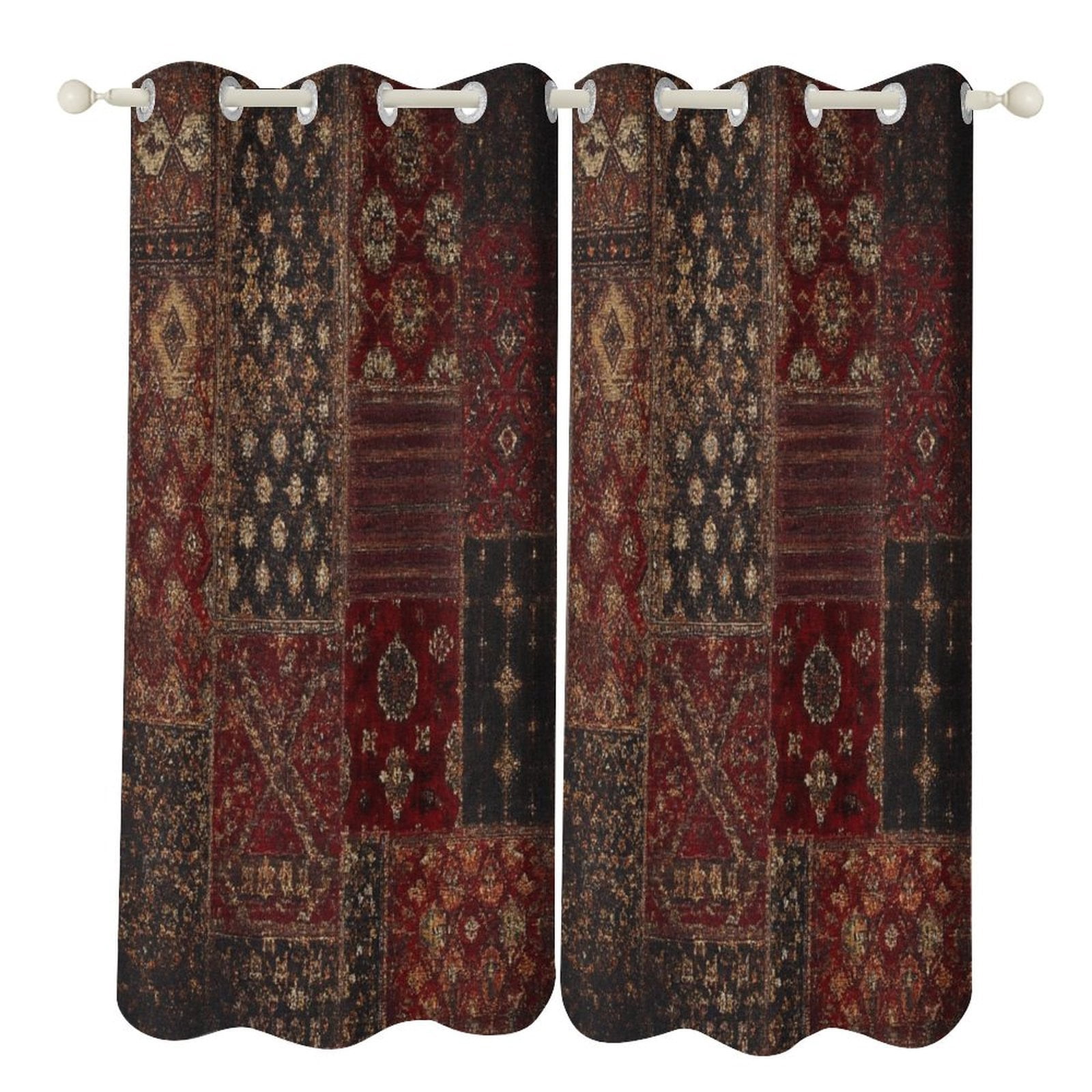 Bohemia 2 Panels Blackout Curtains for Bedroom Living Room Drapes ...