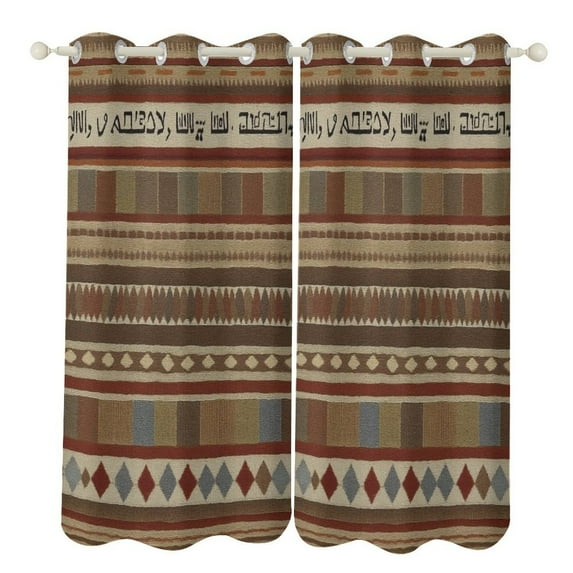 Bohemia 2pcs Blackout Curtains For Living Room Bedroom Grommet Top Window Set for Left And Right Biparting Open