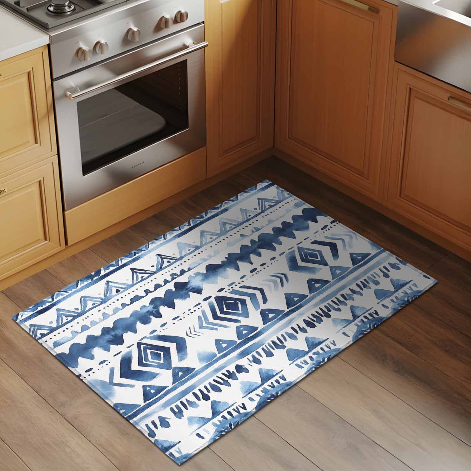 Bohemia 2x3 Rug for Entryway Front Door Kitchen Sink Area, Blue ...