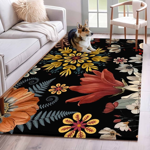 Bohemia Area Rugs 4'x6', Washable Small Throw Rugs for Office Bathroom ...