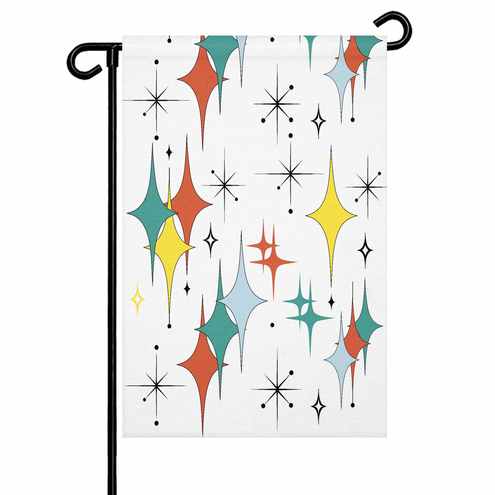 Bohemia Art Garden Flag 28x40 Inch Orange Green Yellow Diamond Pattern ...