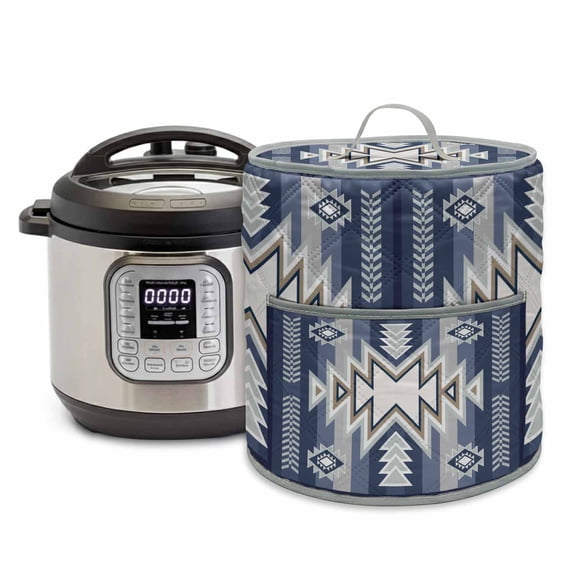 Bohemia Aztec Rice Cooker Cover 8 Quart Blue Geometric Country ...