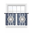 Bohemia Aztec Window Sheer Curtain Blue Geometric Country Farmhouses ...