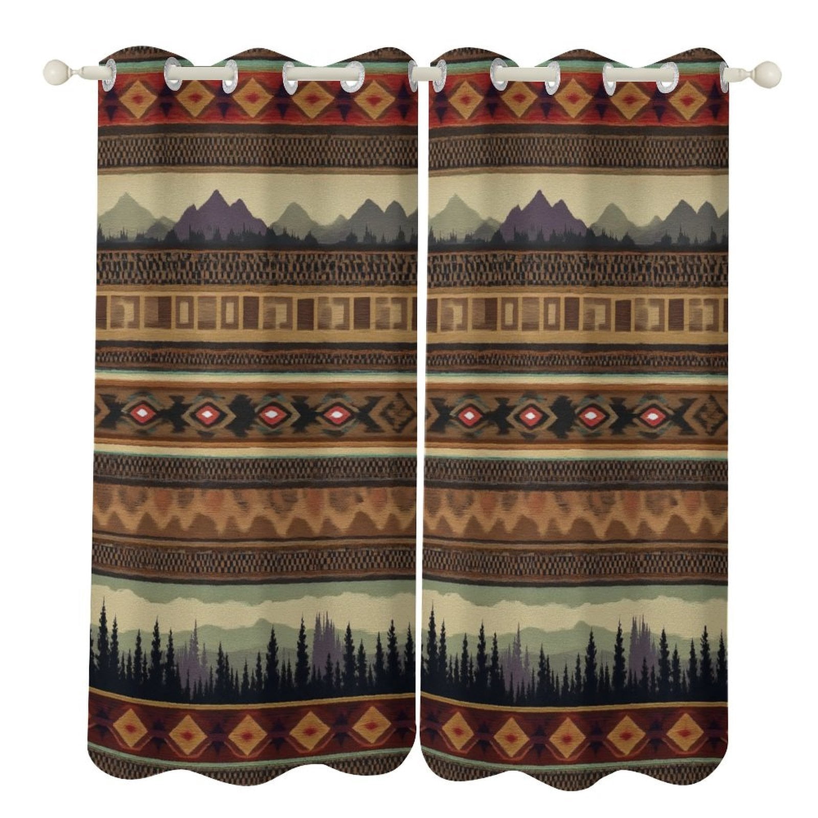 Bohemia Blackout Curtains Window Drapes Room Darkening Thermal ...