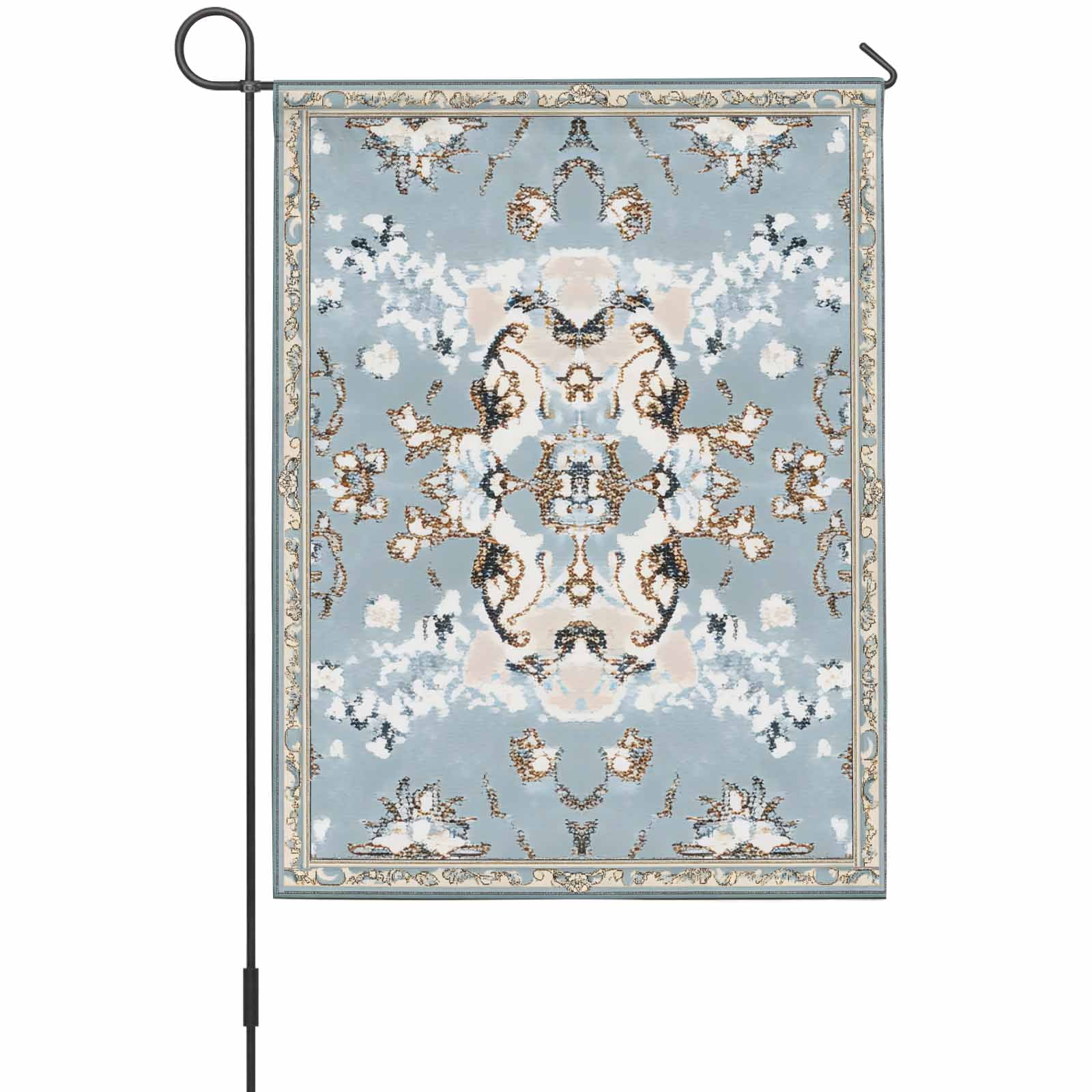 Bohemia Blue House Flags For Outdoor, Retro Boho Ethnic Farmhouse ...