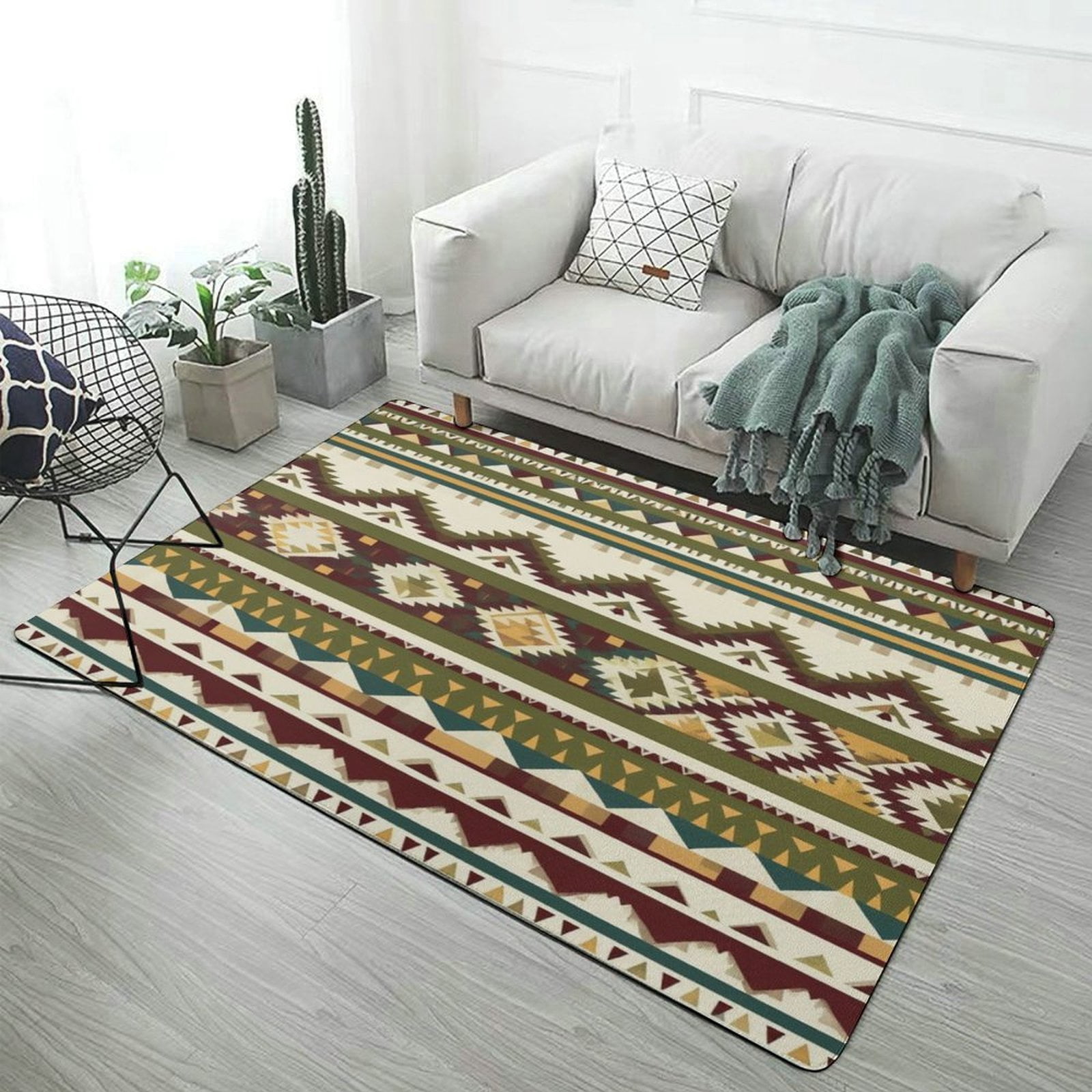 Bohemia Carpet Style Living Room Bedroom Soft Comfy Rug Modern 3d Entry ...