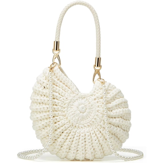 Bohemia Crochet Handwoven Seashell Bag Women Summer Beach Bag Boho ...