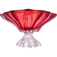 thumbnail image 1 of Bohemia Crystal AU52053 13-inch Plantica Red Footed Fruit Bowl, Decorative Hand-crafted Glass Bowl, 1 of 1