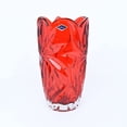 thumbnail image 1 of Bohemia Crystal AU52630 11.25" Flowers Vase 'Flora'. Lead-Free Crystal, Flower Jar, Red, 1 of 1