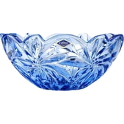 Bohemia Crystal AU52670 11.25" Bowl  FLORA  28 cm, Decorative Bowl, Fruit Bowl, Centerpiece, Blu