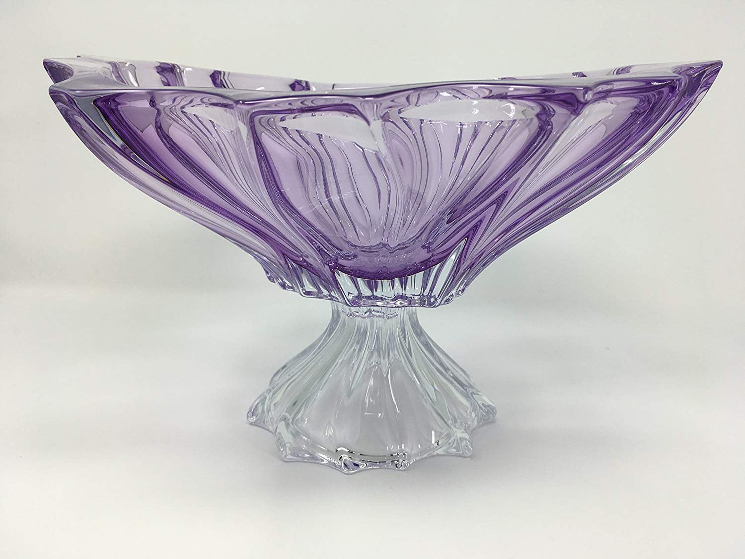 Bohemia Crystal Glass Footed Bowl - Vase, 13