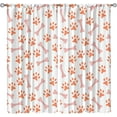 thumbnail image 1 of Bohemia Dog Paw Print Rod Pocket Blackout Window Treatment, Cartoon Animals and Bones Printed Window Drapes Polyester Fabric Curtains for Kids Girls Bedroom Children''s Room Kitchen-W52xL84in, 1 of 6