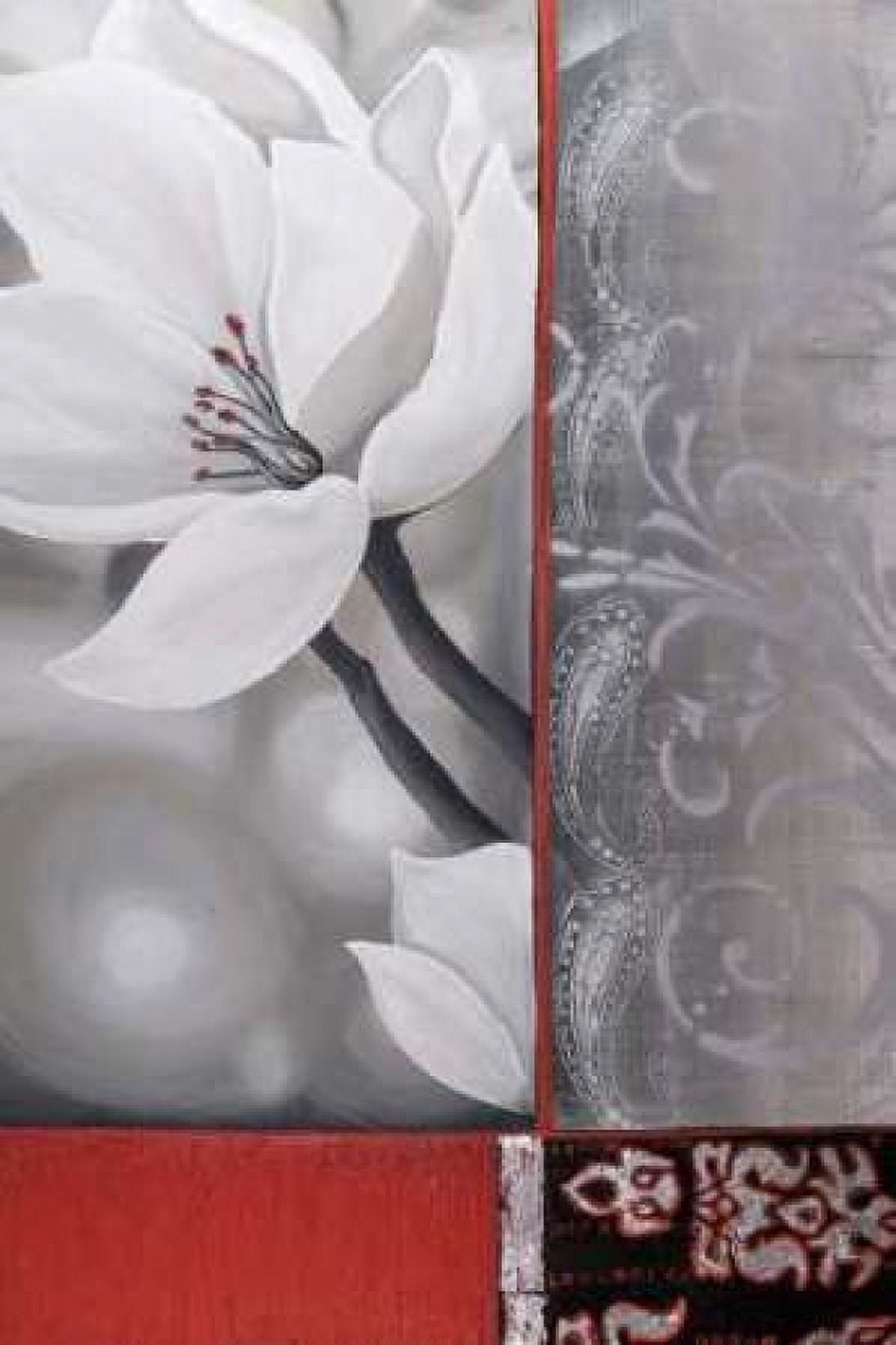 Bohemia Flora White Canvas Art - Jasmin Zara Copley (12 x 18)