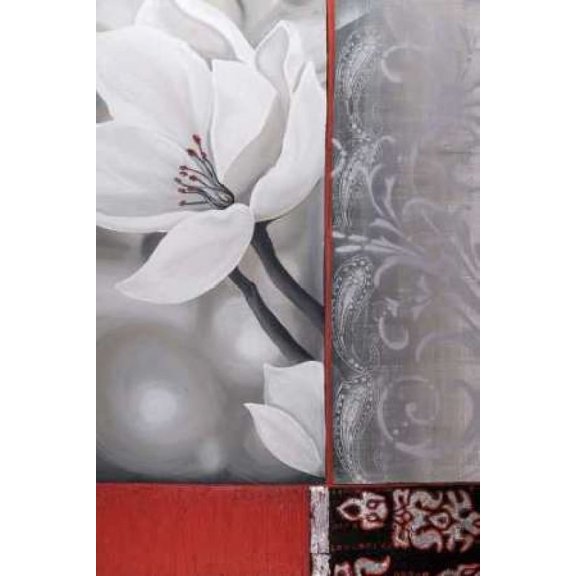 Bohemia Flora White Canvas Art - Jasmin Zara Copley (24 x 36)
